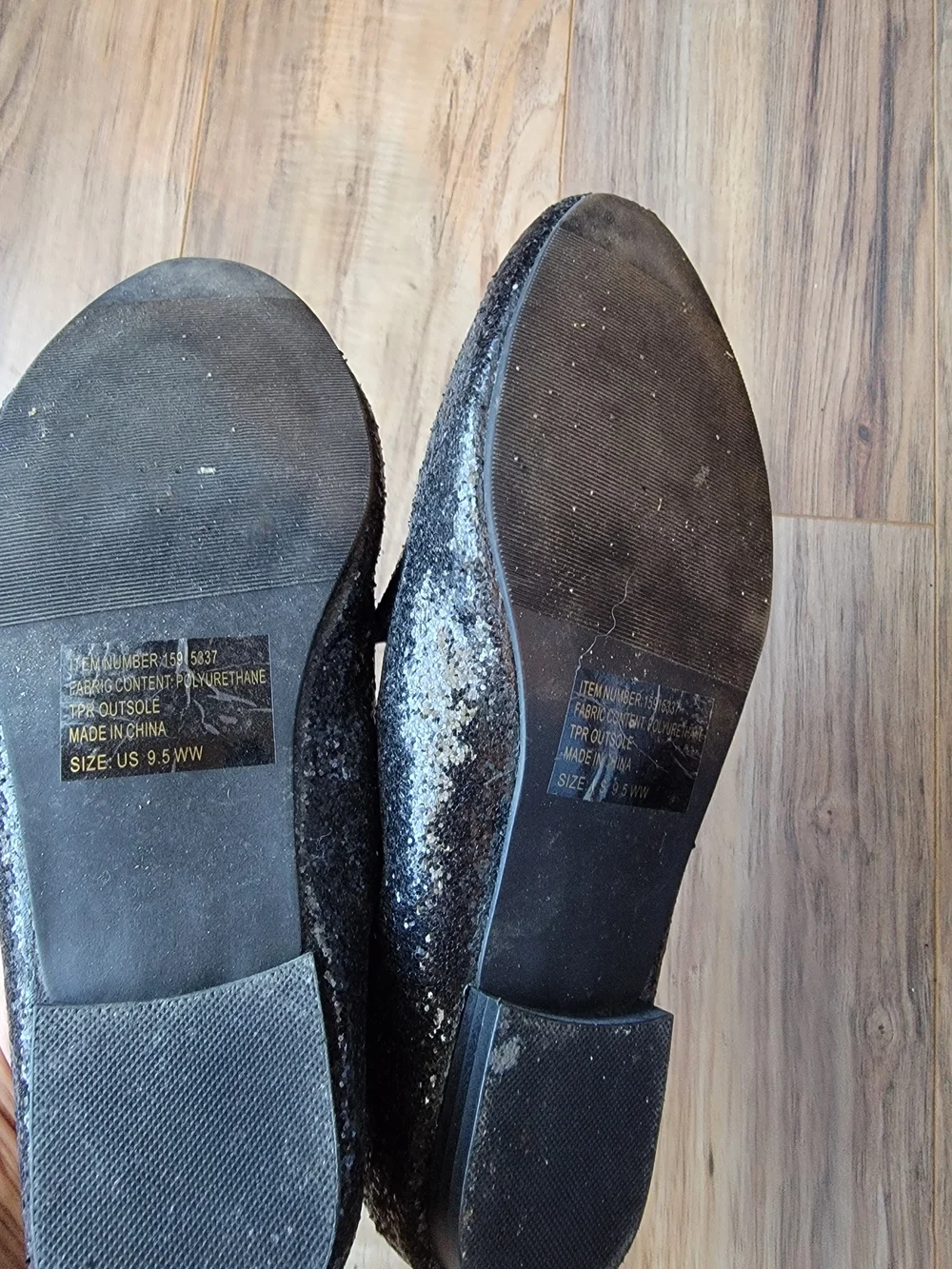 Torrid Disney Black Sequin Minnie Bow Slip-On Flats Torrid EUC 9.5WW - Picture 2 of 2